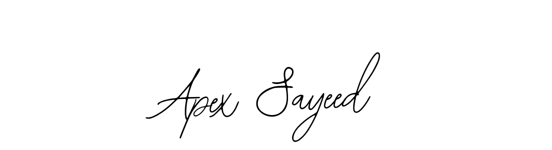How to make Apex Sayeed name signature. Use Bearetta-2O07w style for creating short signs online. This is the latest handwritten sign. Apex Sayeed signature style 12 images and pictures png