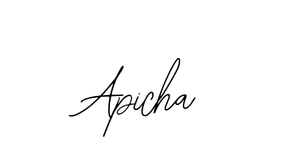 Make a beautiful signature design for name Apicha. Use this online signature maker to create a handwritten signature for free. Apicha signature style 12 images and pictures png