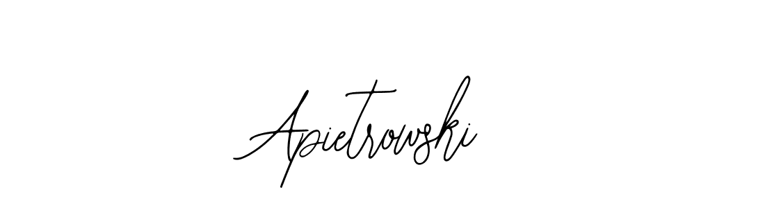 It looks lik you need a new signature style for name Apietrowski. Design unique handwritten (Bearetta-2O07w) signature with our free signature maker in just a few clicks. Apietrowski signature style 12 images and pictures png