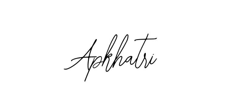 Design your own signature with our free online signature maker. With this signature software, you can create a handwritten (Bearetta-2O07w) signature for name Apkhatri. Apkhatri signature style 12 images and pictures png