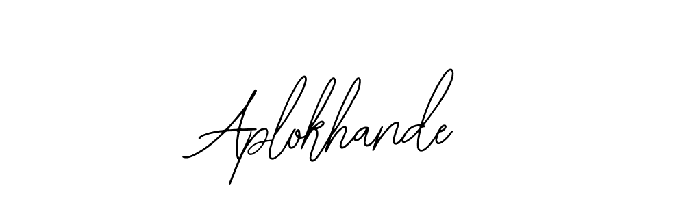 The best way (Bearetta-2O07w) to make a short signature is to pick only two or three words in your name. The name Aplokhande include a total of six letters. For converting this name. Aplokhande signature style 12 images and pictures png