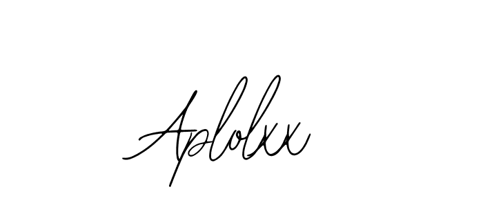 How to make Aplolxx signature? Bearetta-2O07w is a professional autograph style. Create handwritten signature for Aplolxx name. Aplolxx signature style 12 images and pictures png