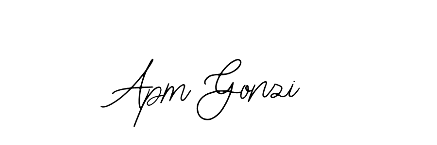 if you are searching for the best signature style for your name Apm Gonzi. so please give up your signature search. here we have designed multiple signature styles  using Bearetta-2O07w. Apm Gonzi signature style 12 images and pictures png