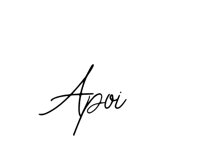 Use a signature maker to create a handwritten signature online. With this signature software, you can design (Bearetta-2O07w) your own signature for name Apoi. Apoi signature style 12 images and pictures png