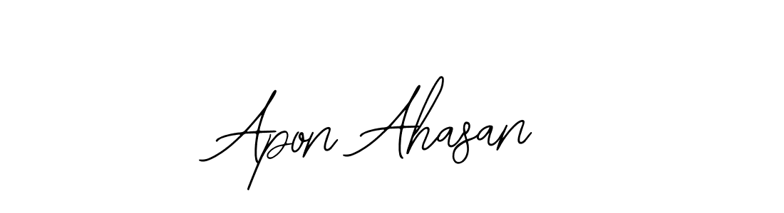 Design your own signature with our free online signature maker. With this signature software, you can create a handwritten (Bearetta-2O07w) signature for name Apon Ahasan. Apon Ahasan signature style 12 images and pictures png