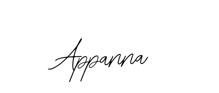 How to make Appanna signature? Bearetta-2O07w is a professional autograph style. Create handwritten signature for Appanna name. Appanna signature style 12 images and pictures png