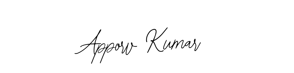 Similarly Bearetta-2O07w is the best handwritten signature design. Signature creator online .You can use it as an online autograph creator for name Apporv Kumar. Apporv Kumar signature style 12 images and pictures png