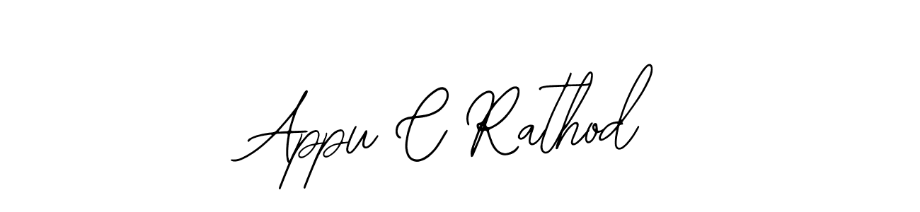 The best way (Bearetta-2O07w) to make a short signature is to pick only two or three words in your name. The name Appu C Rathod include a total of six letters. For converting this name. Appu C Rathod signature style 12 images and pictures png