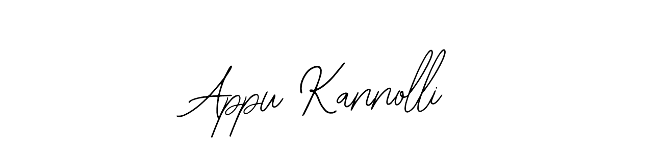 Design your own signature with our free online signature maker. With this signature software, you can create a handwritten (Bearetta-2O07w) signature for name Appu Kannolli. Appu Kannolli signature style 12 images and pictures png