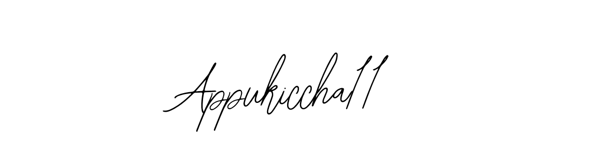 Design your own signature with our free online signature maker. With this signature software, you can create a handwritten (Bearetta-2O07w) signature for name Appukiccha11. Appukiccha11 signature style 12 images and pictures png