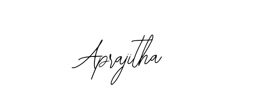 How to make Aprajitha name signature. Use Bearetta-2O07w style for creating short signs online. This is the latest handwritten sign. Aprajitha signature style 12 images and pictures png