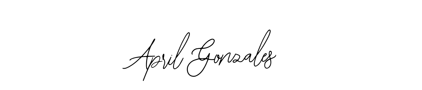 You should practise on your own different ways (Bearetta-2O07w) to write your name (April Gonzales) in signature. don't let someone else do it for you. April Gonzales signature style 12 images and pictures png