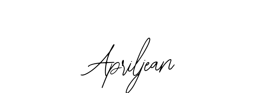 The best way (Bearetta-2O07w) to make a short signature is to pick only two or three words in your name. The name Apriljean include a total of six letters. For converting this name. Apriljean signature style 12 images and pictures png