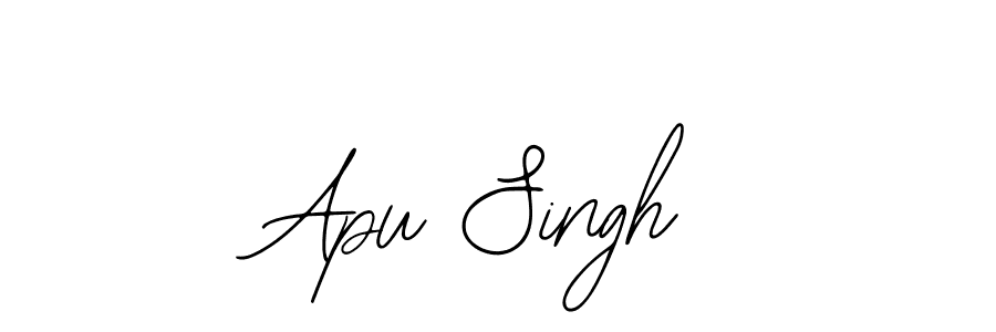 You should practise on your own different ways (Bearetta-2O07w) to write your name (Apu Singh) in signature. don't let someone else do it for you. Apu Singh signature style 12 images and pictures png