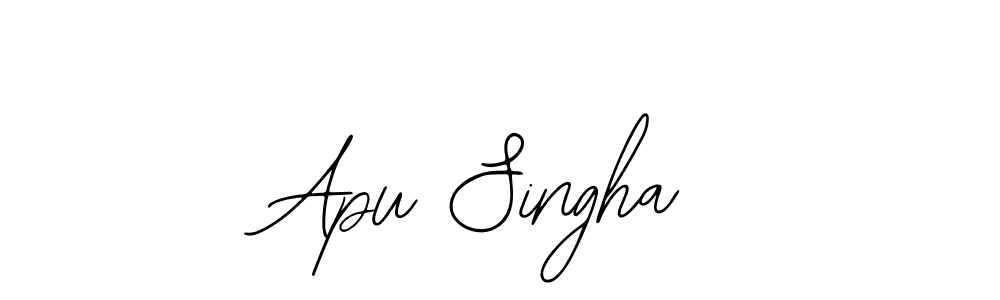 The best way (Bearetta-2O07w) to make a short signature is to pick only two or three words in your name. The name Apu Singha include a total of six letters. For converting this name. Apu Singha signature style 12 images and pictures png