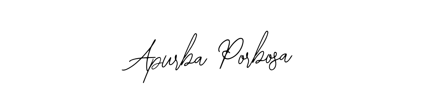 The best way (Bearetta-2O07w) to make a short signature is to pick only two or three words in your name. The name Apurba Porbosa include a total of six letters. For converting this name. Apurba Porbosa signature style 12 images and pictures png