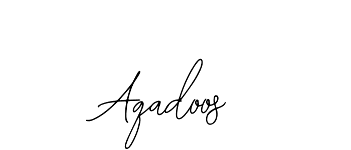 How to make Aqadoos name signature. Use Bearetta-2O07w style for creating short signs online. This is the latest handwritten sign. Aqadoos signature style 12 images and pictures png