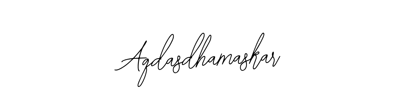 Use a signature maker to create a handwritten signature online. With this signature software, you can design (Bearetta-2O07w) your own signature for name Aqdasdhamaskar. Aqdasdhamaskar signature style 12 images and pictures png