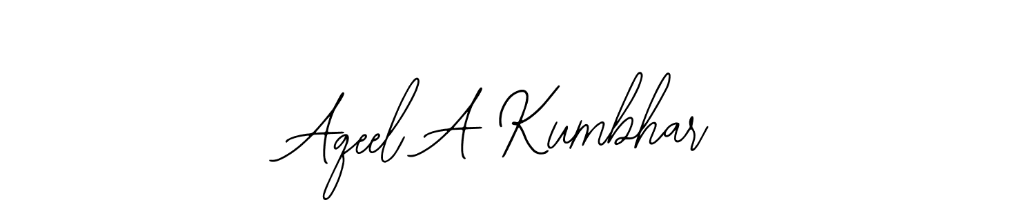 Design your own signature with our free online signature maker. With this signature software, you can create a handwritten (Bearetta-2O07w) signature for name Aqeel A Kumbhar. Aqeel A Kumbhar signature style 12 images and pictures png