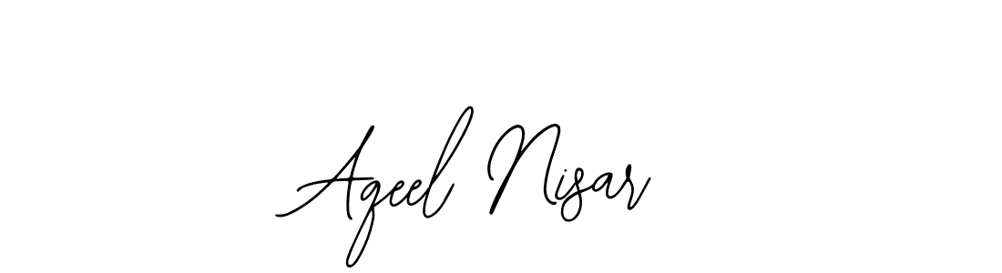 How to Draw Aqeel Nisar signature style? Bearetta-2O07w is a latest design signature styles for name Aqeel Nisar. Aqeel Nisar signature style 12 images and pictures png