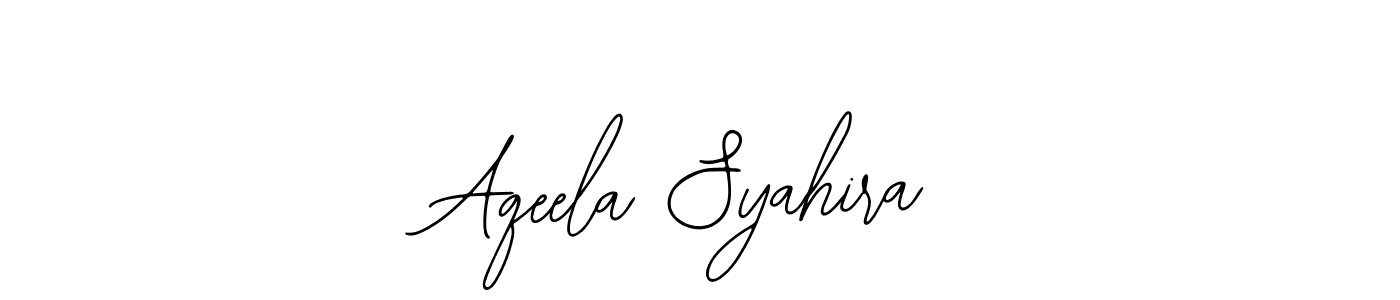 if you are searching for the best signature style for your name Aqeela Syahira. so please give up your signature search. here we have designed multiple signature styles  using Bearetta-2O07w. Aqeela Syahira signature style 12 images and pictures png