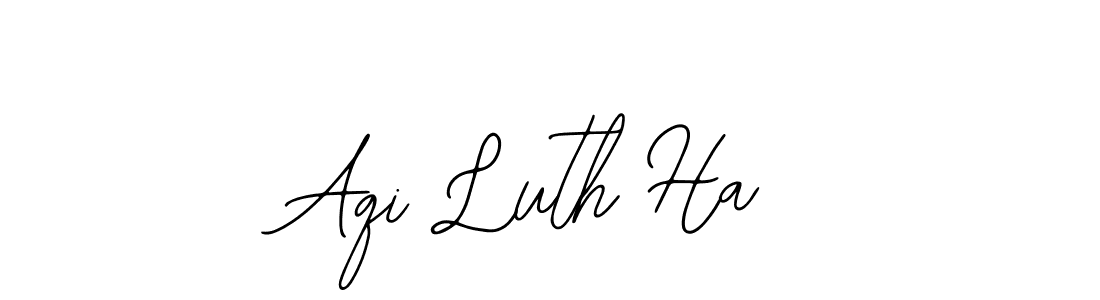Also You can easily find your signature by using the search form. We will create Aqi Luth Ha name handwritten signature images for you free of cost using Bearetta-2O07w sign style. Aqi Luth Ha signature style 12 images and pictures png