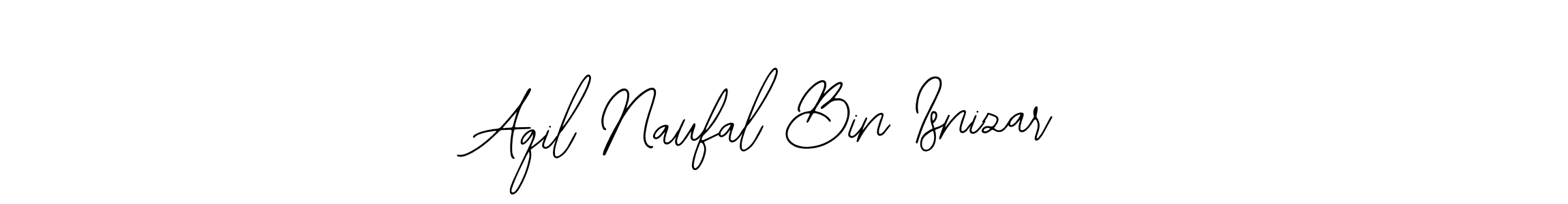 How to make Aqil Naufal Bin Isnizar name signature. Use Bearetta-2O07w style for creating short signs online. This is the latest handwritten sign. Aqil Naufal Bin Isnizar signature style 12 images and pictures png