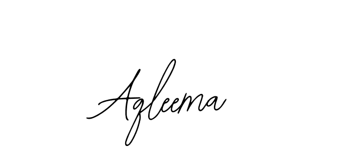 Use a signature maker to create a handwritten signature online. With this signature software, you can design (Bearetta-2O07w) your own signature for name Aqleema. Aqleema signature style 12 images and pictures png