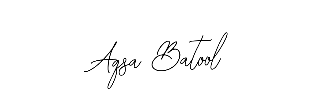 How to make Aqsa Batool name signature. Use Bearetta-2O07w style for creating short signs online. This is the latest handwritten sign. Aqsa Batool signature style 12 images and pictures png