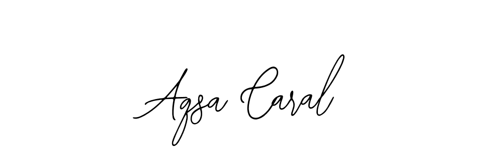 Bearetta-2O07w is a professional signature style that is perfect for those who want to add a touch of class to their signature. It is also a great choice for those who want to make their signature more unique. Get Aqsa Caral name to fancy signature for free. Aqsa Caral signature style 12 images and pictures png