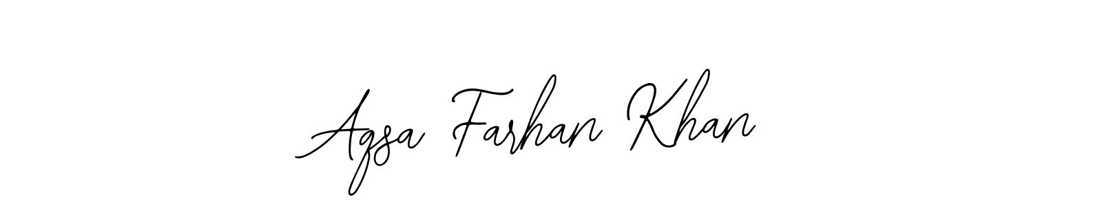 Use a signature maker to create a handwritten signature online. With this signature software, you can design (Bearetta-2O07w) your own signature for name Aqsa Farhan Khan. Aqsa Farhan Khan signature style 12 images and pictures png
