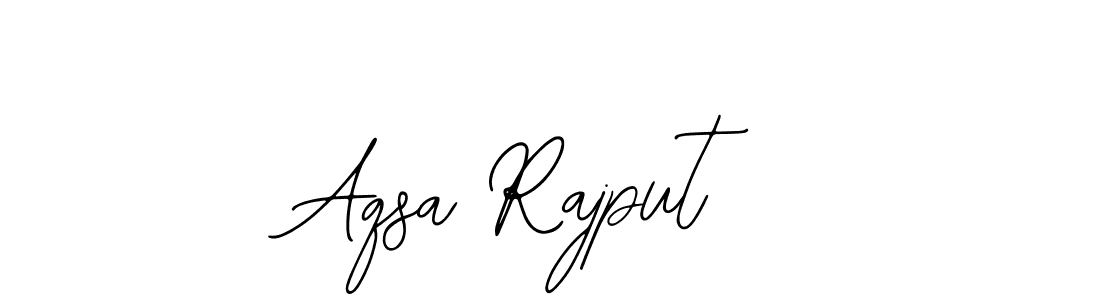 You should practise on your own different ways (Bearetta-2O07w) to write your name (Aqsa Rajput) in signature. don't let someone else do it for you. Aqsa Rajput signature style 12 images and pictures png