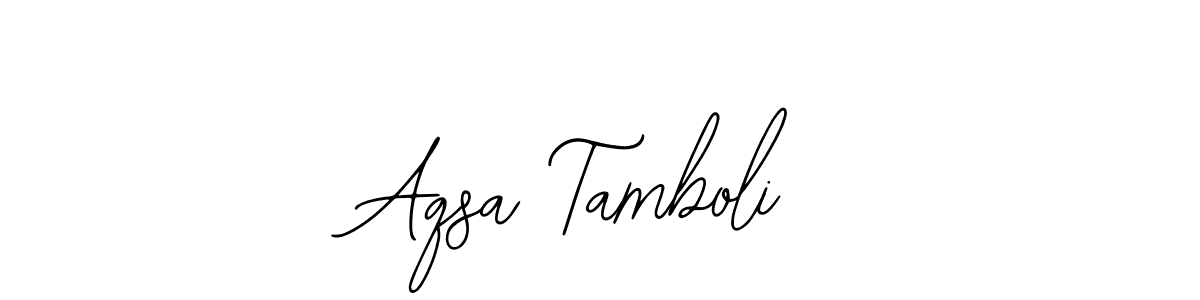 Also You can easily find your signature by using the search form. We will create Aqsa Tamboli name handwritten signature images for you free of cost using Bearetta-2O07w sign style. Aqsa Tamboli signature style 12 images and pictures png