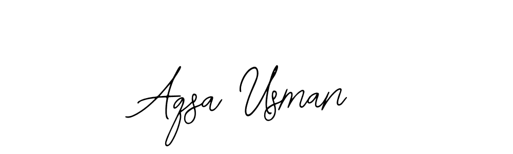 How to Draw Aqsa Usman signature style? Bearetta-2O07w is a latest design signature styles for name Aqsa Usman. Aqsa Usman signature style 12 images and pictures png