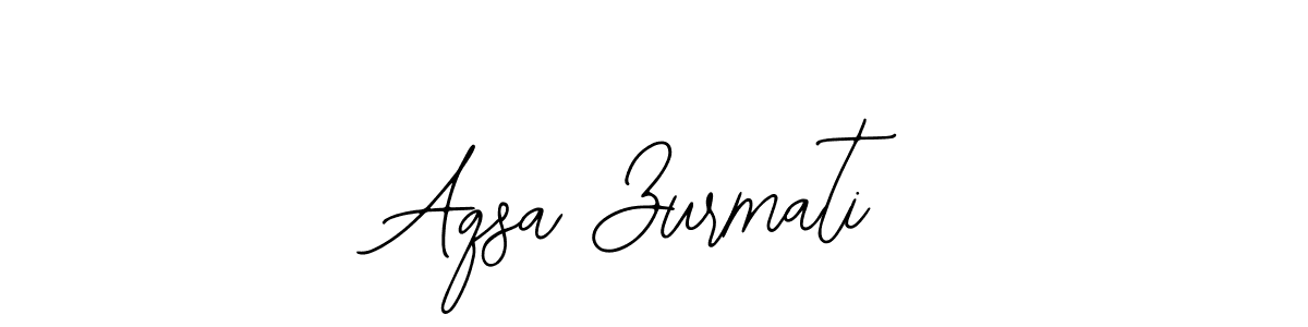 How to make Aqsa Zurmati name signature. Use Bearetta-2O07w style for creating short signs online. This is the latest handwritten sign. Aqsa Zurmati signature style 12 images and pictures png