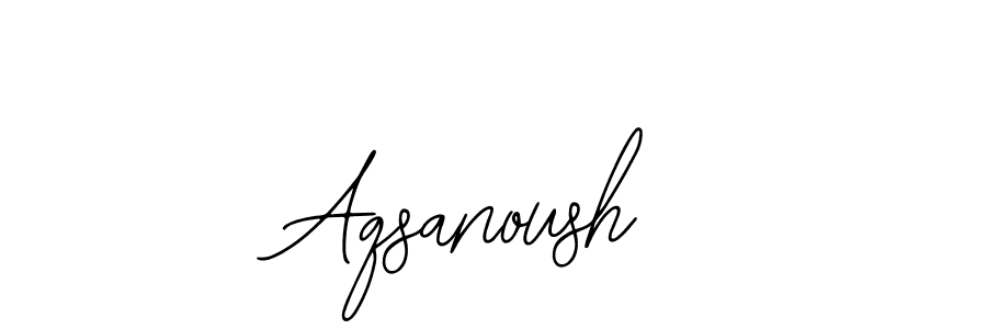 How to make Aqsanoush name signature. Use Bearetta-2O07w style for creating short signs online. This is the latest handwritten sign. Aqsanoush signature style 12 images and pictures png