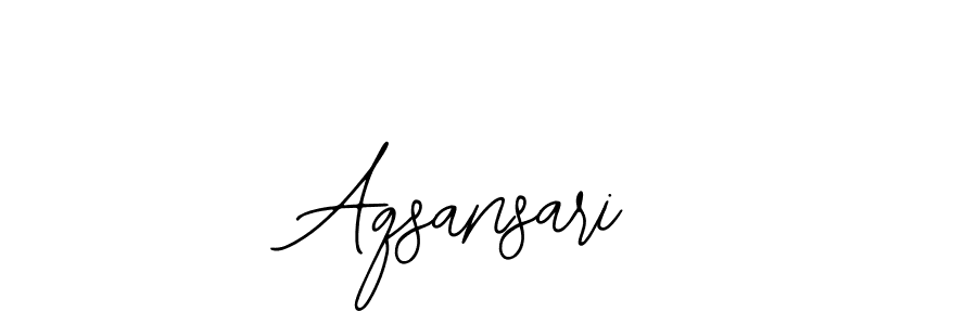 Design your own signature with our free online signature maker. With this signature software, you can create a handwritten (Bearetta-2O07w) signature for name Aqsansari. Aqsansari signature style 12 images and pictures png