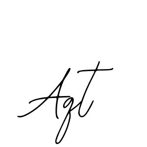 Design your own signature with our free online signature maker. With this signature software, you can create a handwritten (Bearetta-2O07w) signature for name Aqt. Aqt signature style 12 images and pictures png