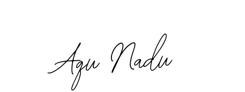 How to make Aqu Nadu name signature. Use Bearetta-2O07w style for creating short signs online. This is the latest handwritten sign. Aqu Nadu signature style 12 images and pictures png