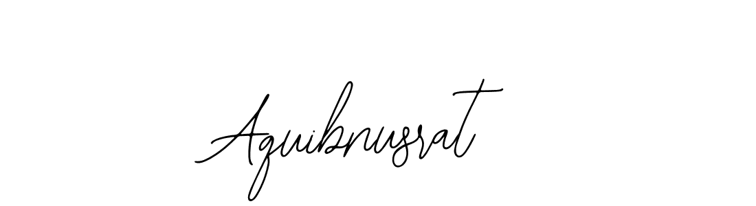 How to make Aquibnusrat name signature. Use Bearetta-2O07w style for creating short signs online. This is the latest handwritten sign. Aquibnusrat signature style 12 images and pictures png