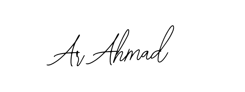 How to make Ar Ahmad name signature. Use Bearetta-2O07w style for creating short signs online. This is the latest handwritten sign. Ar Ahmad signature style 12 images and pictures png