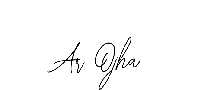 if you are searching for the best signature style for your name Ar Ojha. so please give up your signature search. here we have designed multiple signature styles  using Bearetta-2O07w. Ar Ojha signature style 12 images and pictures png
