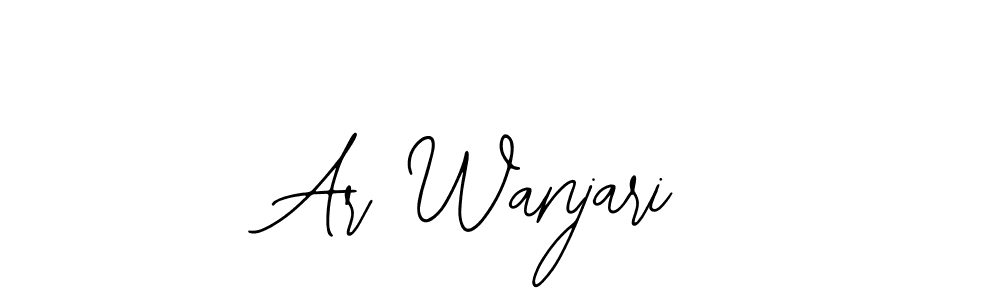 Design your own signature with our free online signature maker. With this signature software, you can create a handwritten (Bearetta-2O07w) signature for name Ar Wanjari. Ar Wanjari signature style 12 images and pictures png