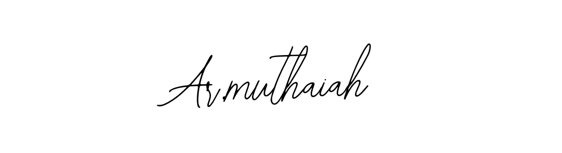 It looks lik you need a new signature style for name Ar.muthaiah. Design unique handwritten (Bearetta-2O07w) signature with our free signature maker in just a few clicks. Ar.muthaiah signature style 12 images and pictures png