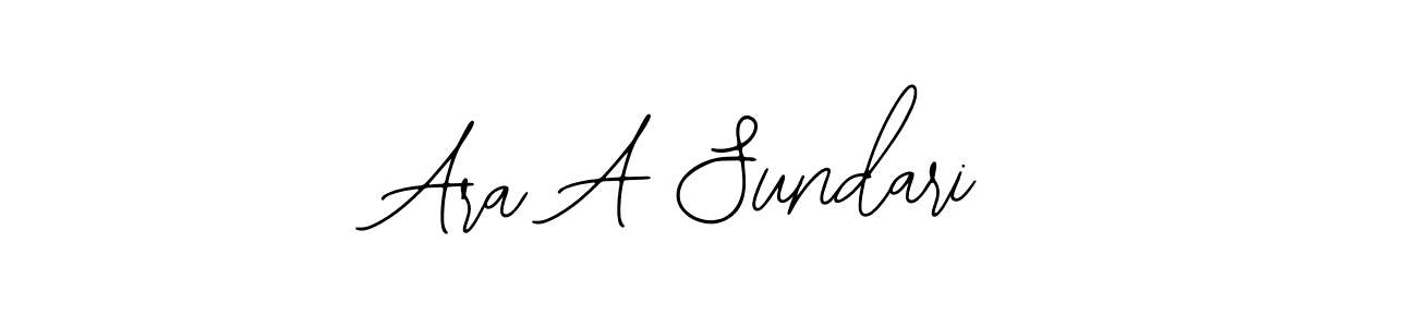 Use a signature maker to create a handwritten signature online. With this signature software, you can design (Bearetta-2O07w) your own signature for name Ara A Sundari. Ara A Sundari signature style 12 images and pictures png