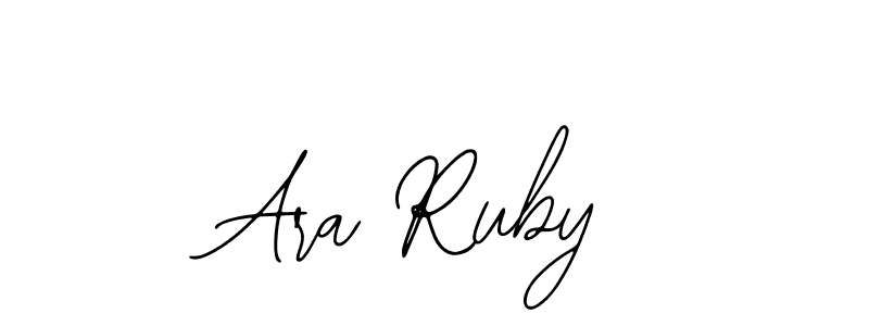 Use a signature maker to create a handwritten signature online. With this signature software, you can design (Bearetta-2O07w) your own signature for name Ara Ruby. Ara Ruby signature style 12 images and pictures png