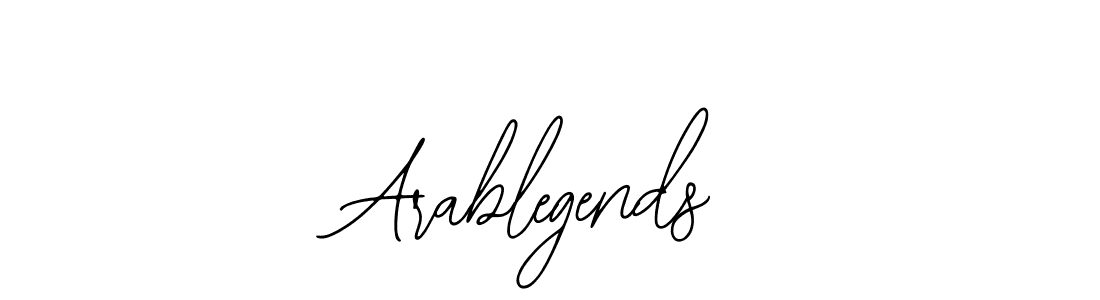 How to make Arablegends name signature. Use Bearetta-2O07w style for creating short signs online. This is the latest handwritten sign. Arablegends signature style 12 images and pictures png