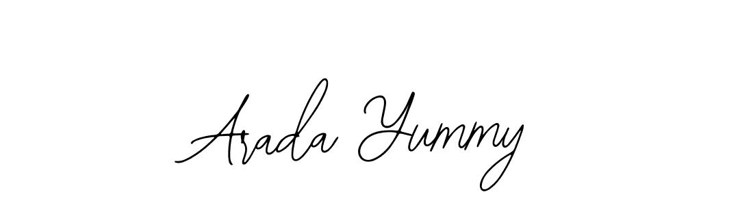 See photos of Arada Yummy official signature by Spectra . Check more albums & portfolios. Read reviews & check more about Bearetta-2O07w font. Arada Yummy signature style 12 images and pictures png