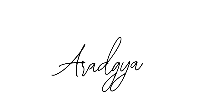 How to make Aradgya name signature. Use Bearetta-2O07w style for creating short signs online. This is the latest handwritten sign. Aradgya signature style 12 images and pictures png