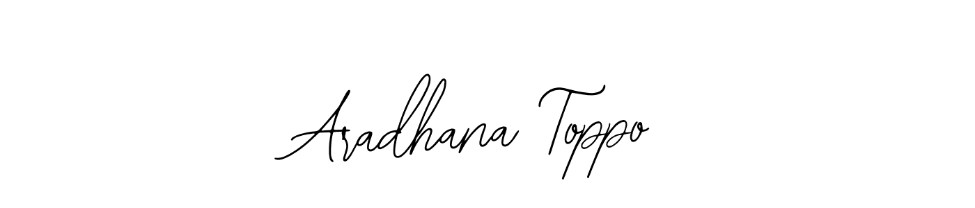 if you are searching for the best signature style for your name Aradhana Toppo. so please give up your signature search. here we have designed multiple signature styles  using Bearetta-2O07w. Aradhana Toppo signature style 12 images and pictures png